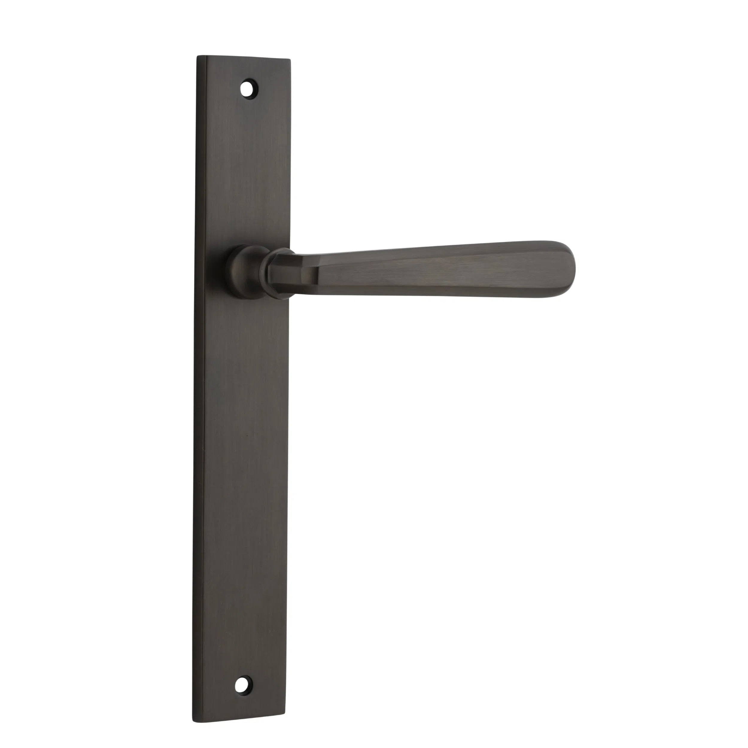 Iver Door Handle Copenhagen Rectangular Latch Pair Signature Brass