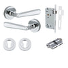 Iver Door Handle Copenhagen Round Rose Key/Key Polished Chrome Entrance Kit