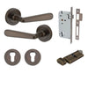 Iver Door Handle Copenhagen Round Rose Key/Thumb Signature Brass Entrance Kit