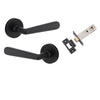 Iver Door Handle Copenhagen Round Rose Matt Black Passage Kit