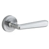 Iver Door Handle Copenhagen Round Rose Pair Brushed Chrome