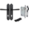 Iver Door Handle Copenhagen Shouldered Euro Pair Key/Thumb Matt Black Entrance Kit