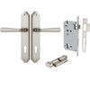 Iver Door Handle Copenhagen Shouldered Euro Pair Key/Thumb Satin Nickel Entrance Kit