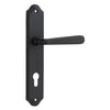 Iver Door Handle Copenhagen Shouldered Euro Pair Matt Black