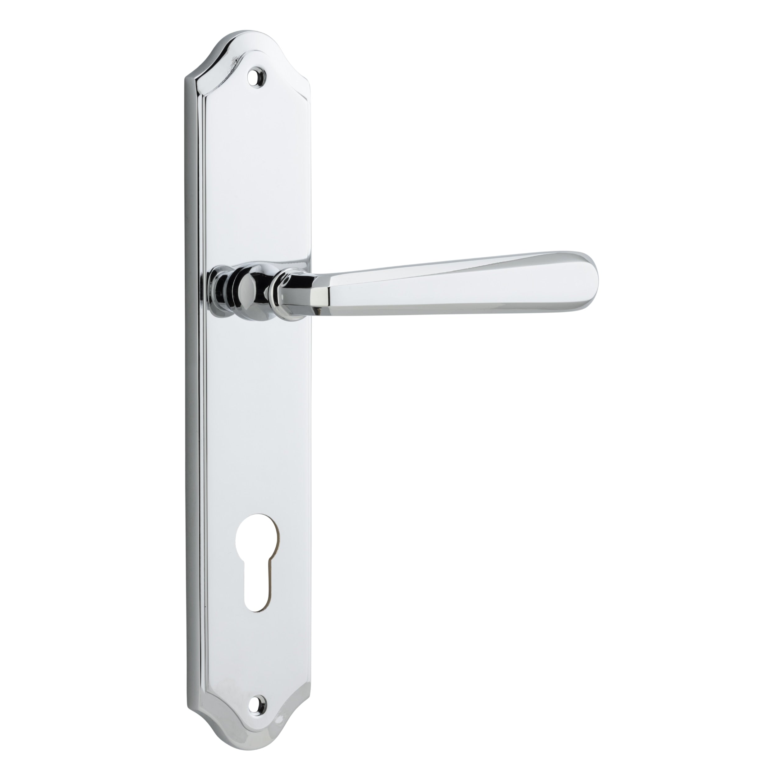 Iver Door Handle Copenhagen Shouldered Euro Pair Polished Chrome