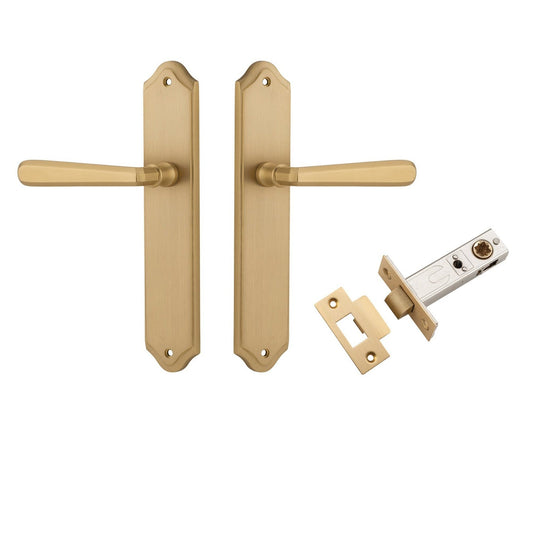 Iver Door Handle Copenhagen Shouldered Latch Pair Brushed Brass Passage Kit