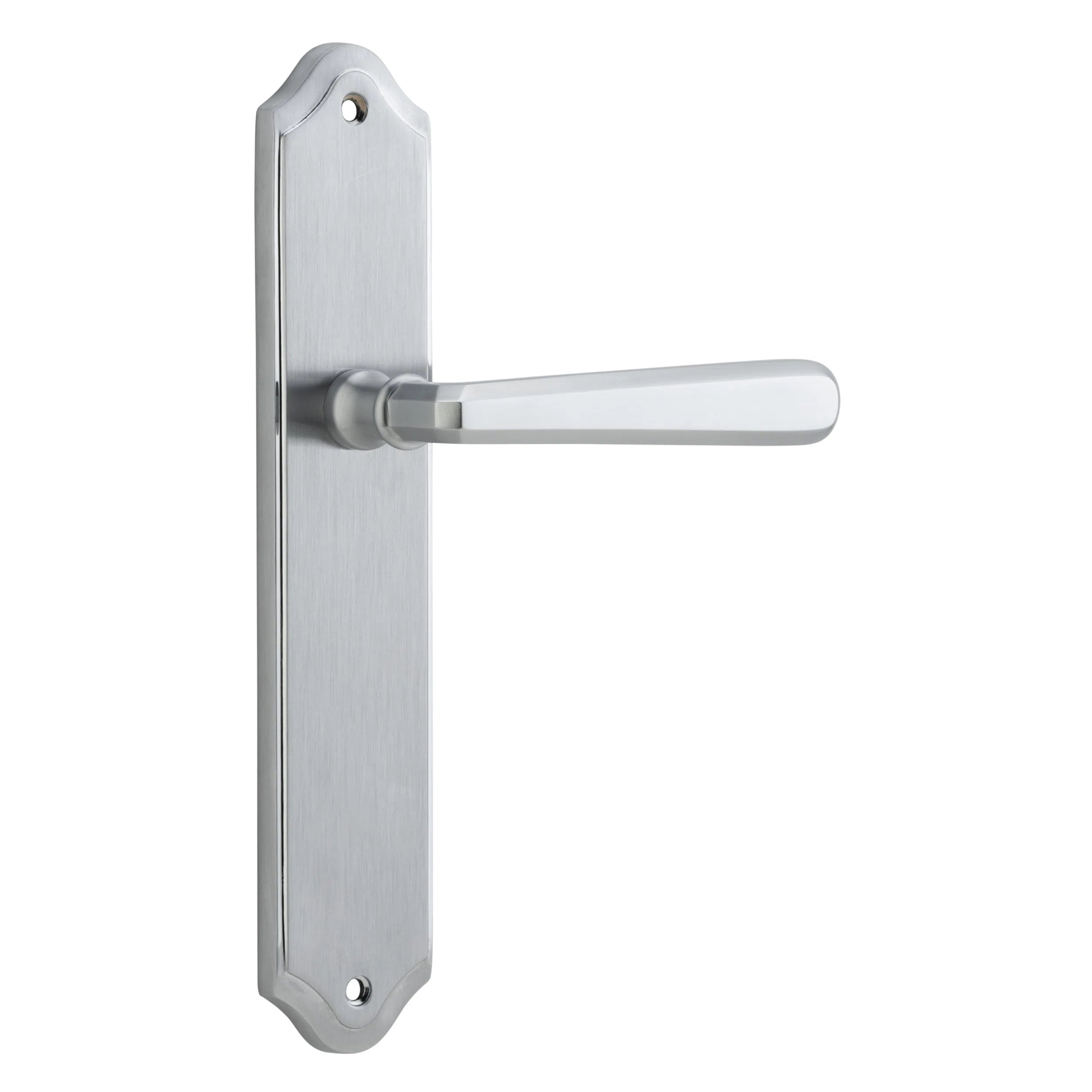 Iver Door Handle Copenhagen Shouldered Latch Pair Brushed Chrome