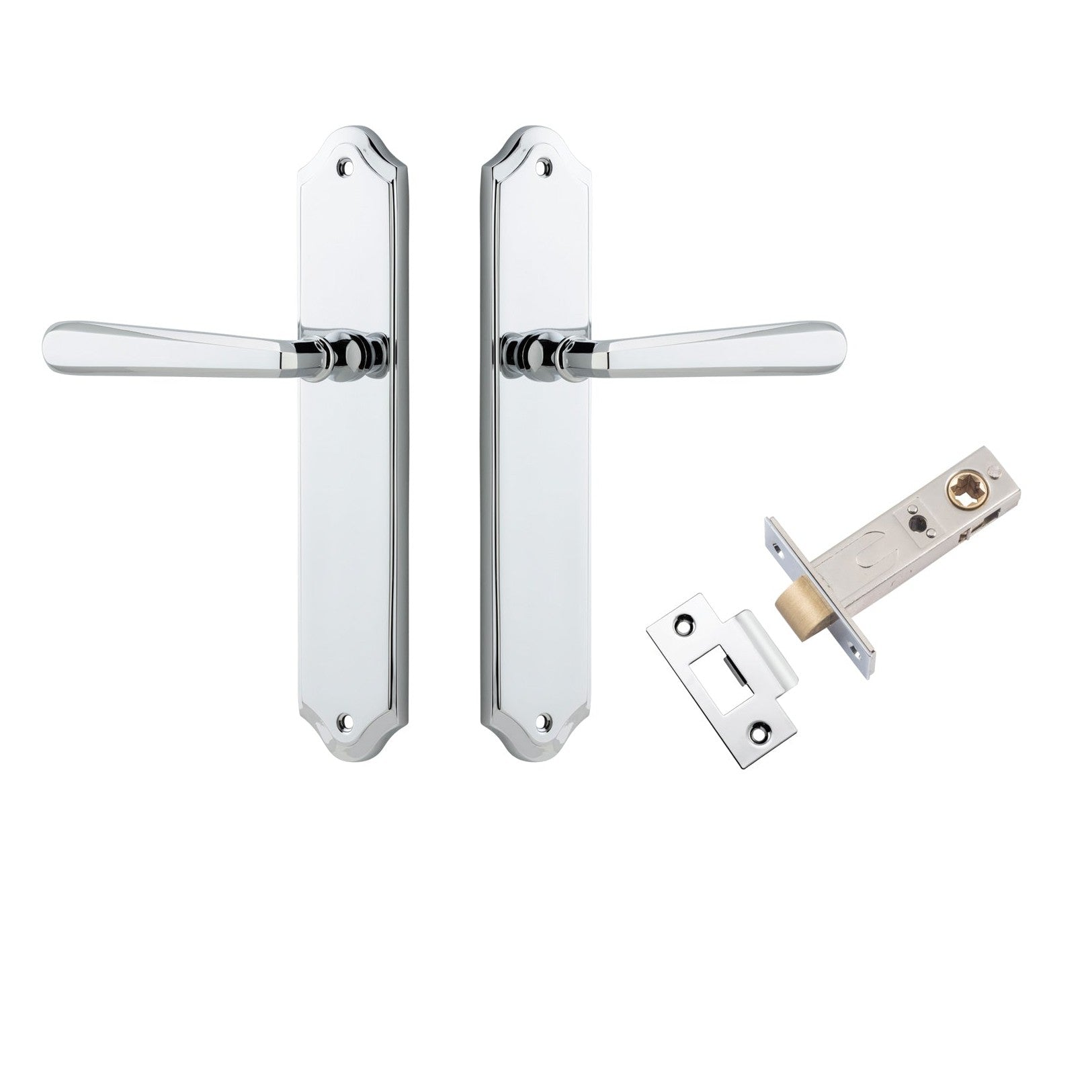 Iver Door Handle Copenhagen Shouldered Latch Pair Polished Chrome Passage Kit