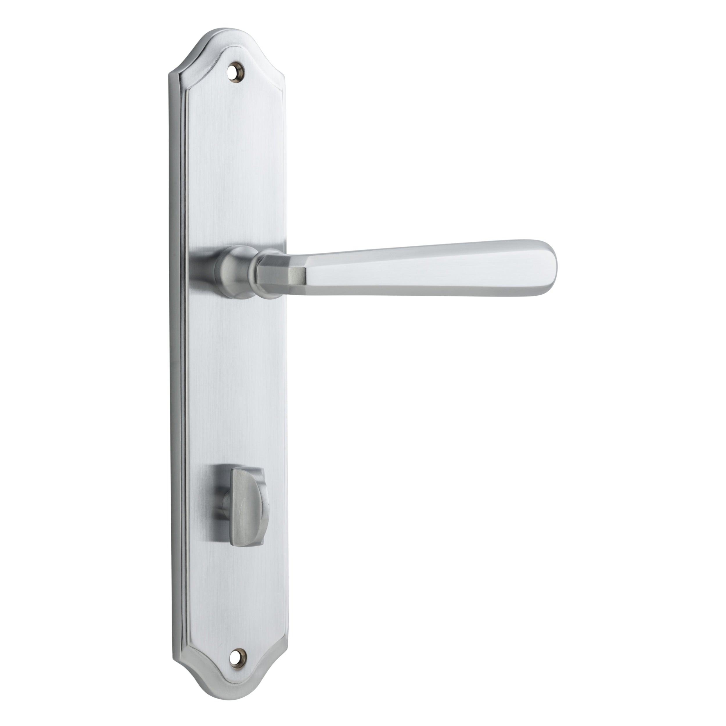 Iver Door Handle Copenhagen Shouldered Privacy Pair Brushed Chrome