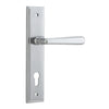 Iver Door Handle Copenhagen Stepped Euro Pair Brushed Chrome