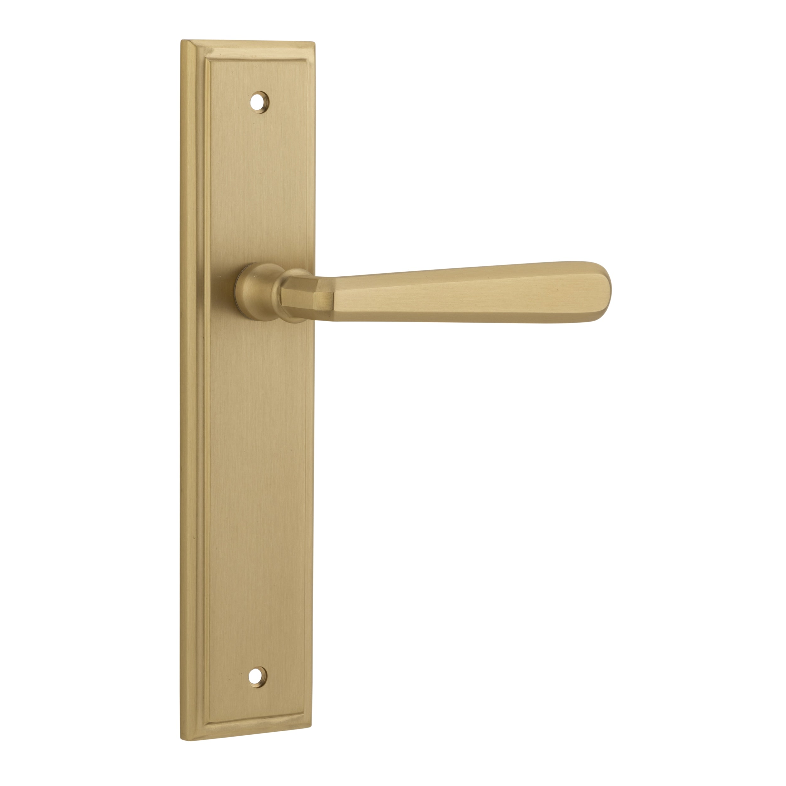 Iver Door Handle Copenhagen Stepped Latch Pair Brushed Brass