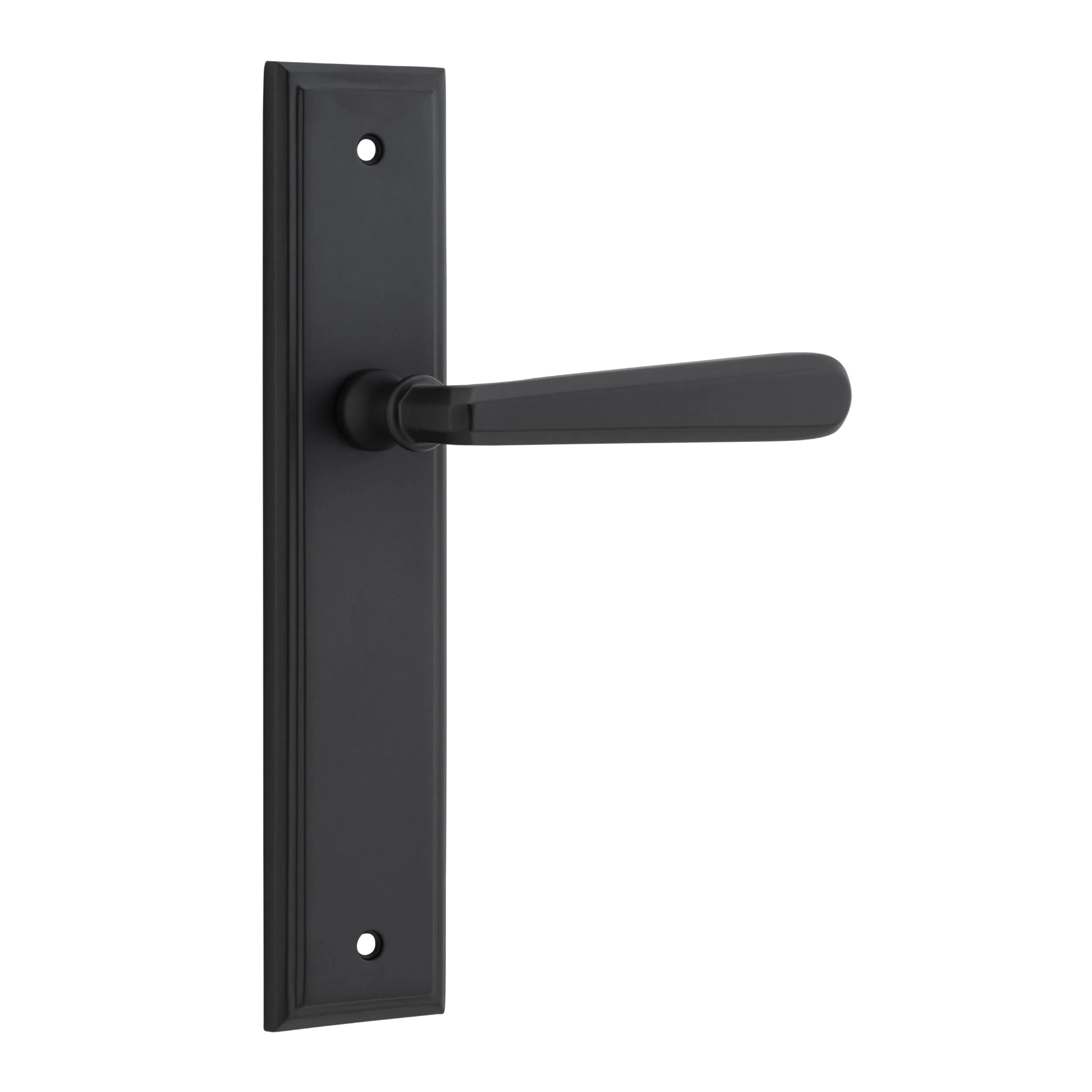 Iver Door Handle Copenhagen Stepped Latch Pair Matt Black