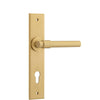 Iver Door Handle Helsinki Chamfered Euro Brushed Brass