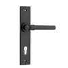 Iver Door Handle Helsinki Chamfered Euro Matt Black