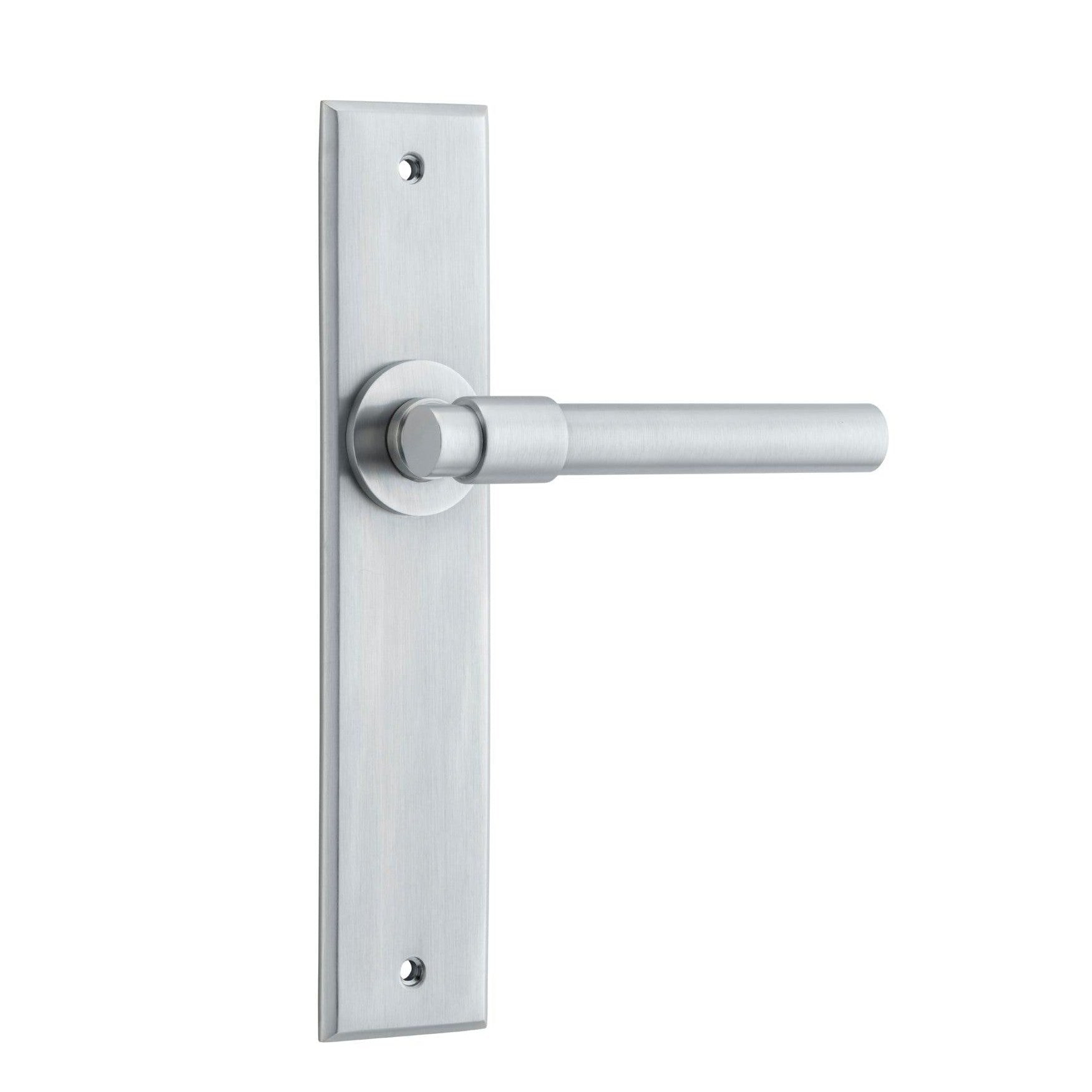 Iver Door Handle Helsinki Chamfered Latch Brushed Chrome