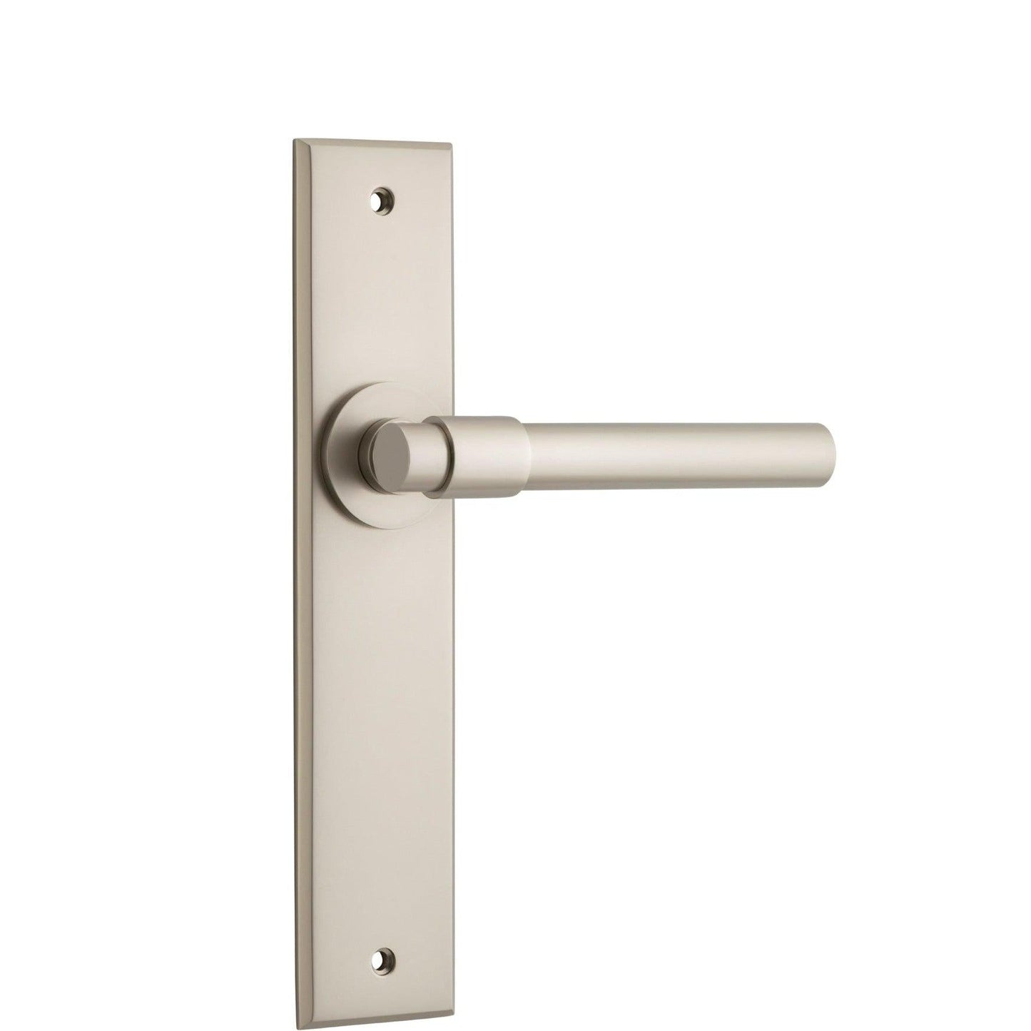 Iver Door Handle Helsinki Chamfered Latch Satin Nickel