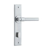 Iver Door Handle Helsinki Chamfered Privacy Brushed Chrome