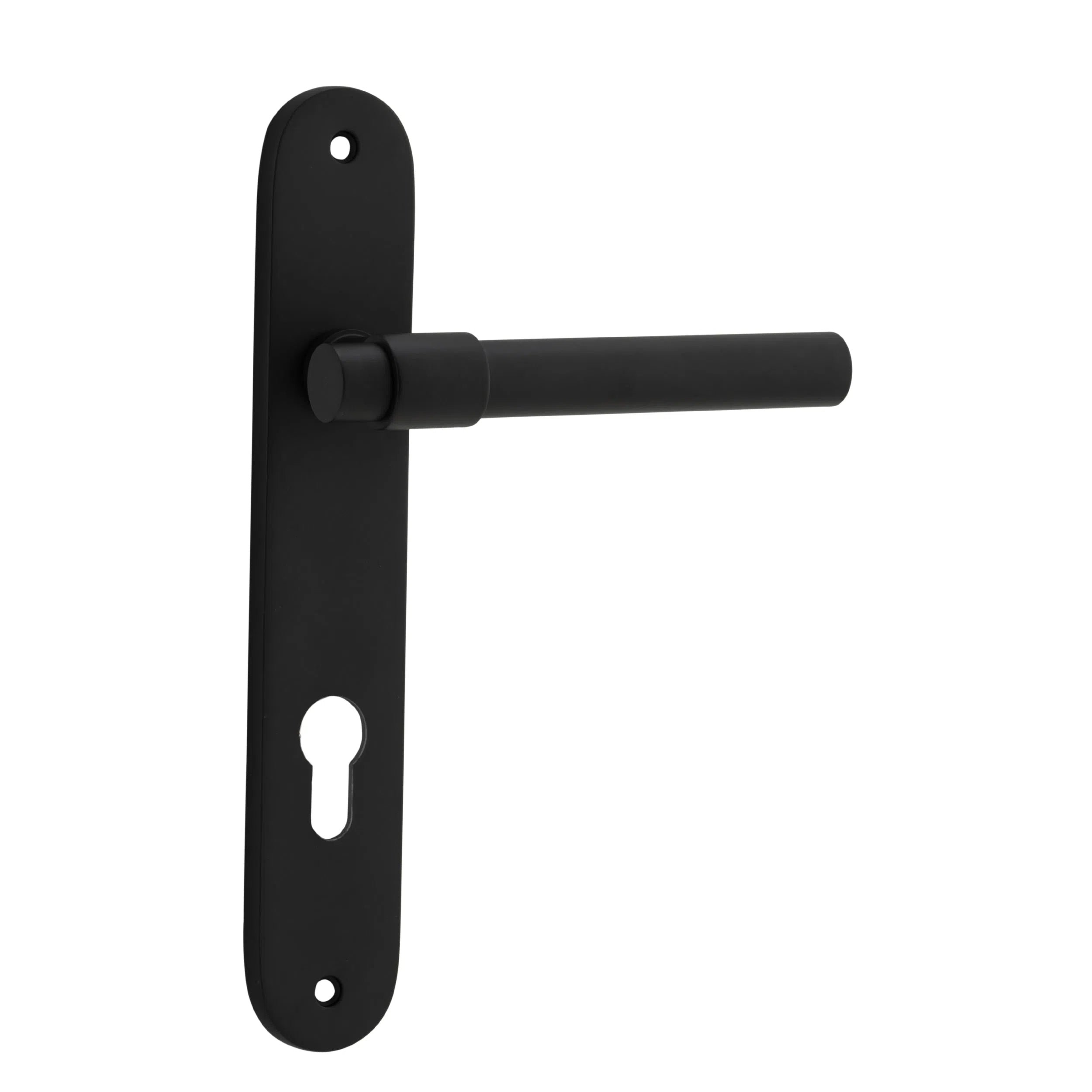 Iver Door Handle Helsinki Oval Euro Pair Matt Black