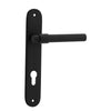 Iver Door Handle Helsinki Oval Euro Pair Matt Black