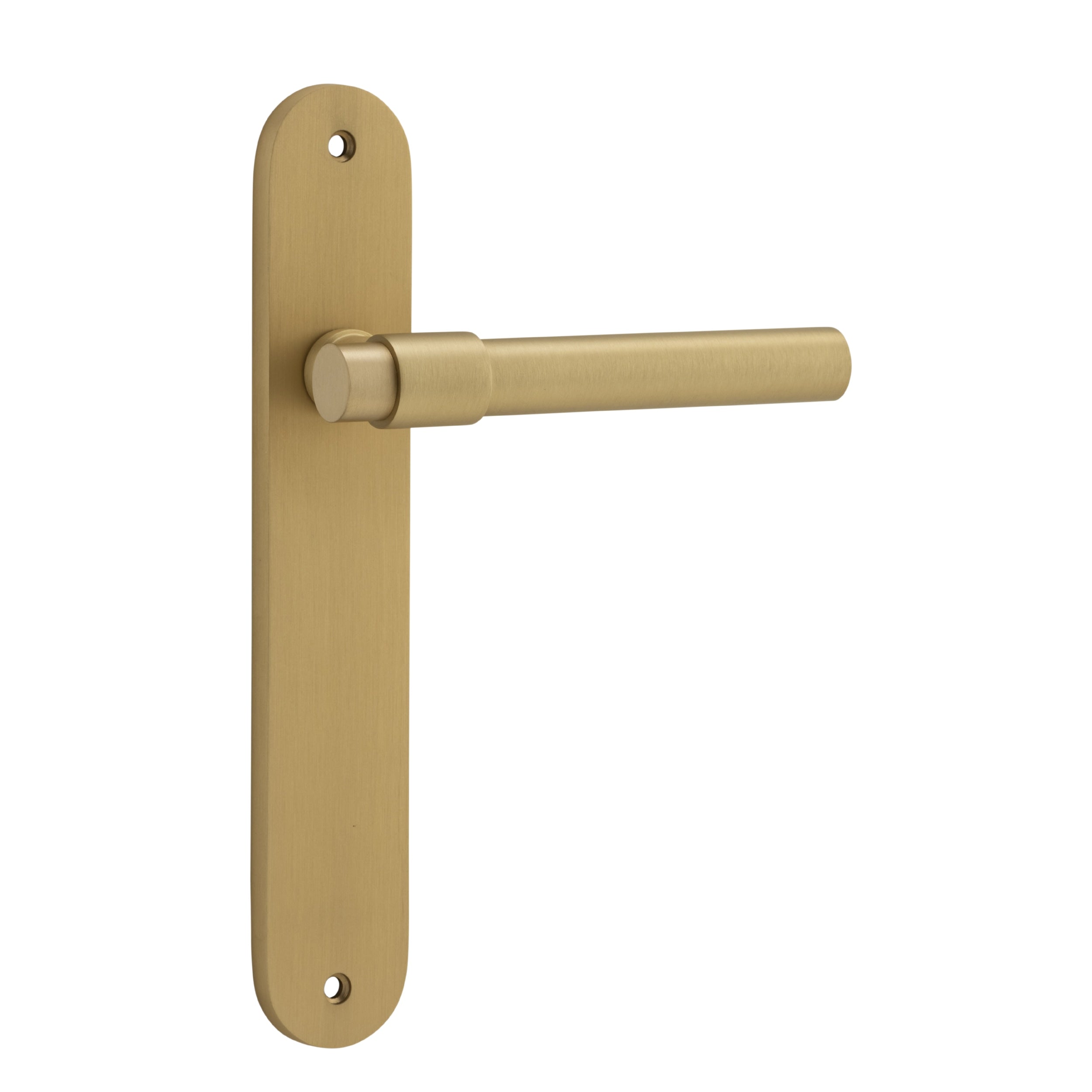 Iver Door Handle Helsinki Oval Latch Pair Brushed Brass