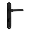 Iver Door Handle Helsinki Oval Privacy Pair Matt Black