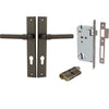 Iver Door Handle Helsinki Rectangular Euro Pair Key/Key Signature Brass Entrance Kit