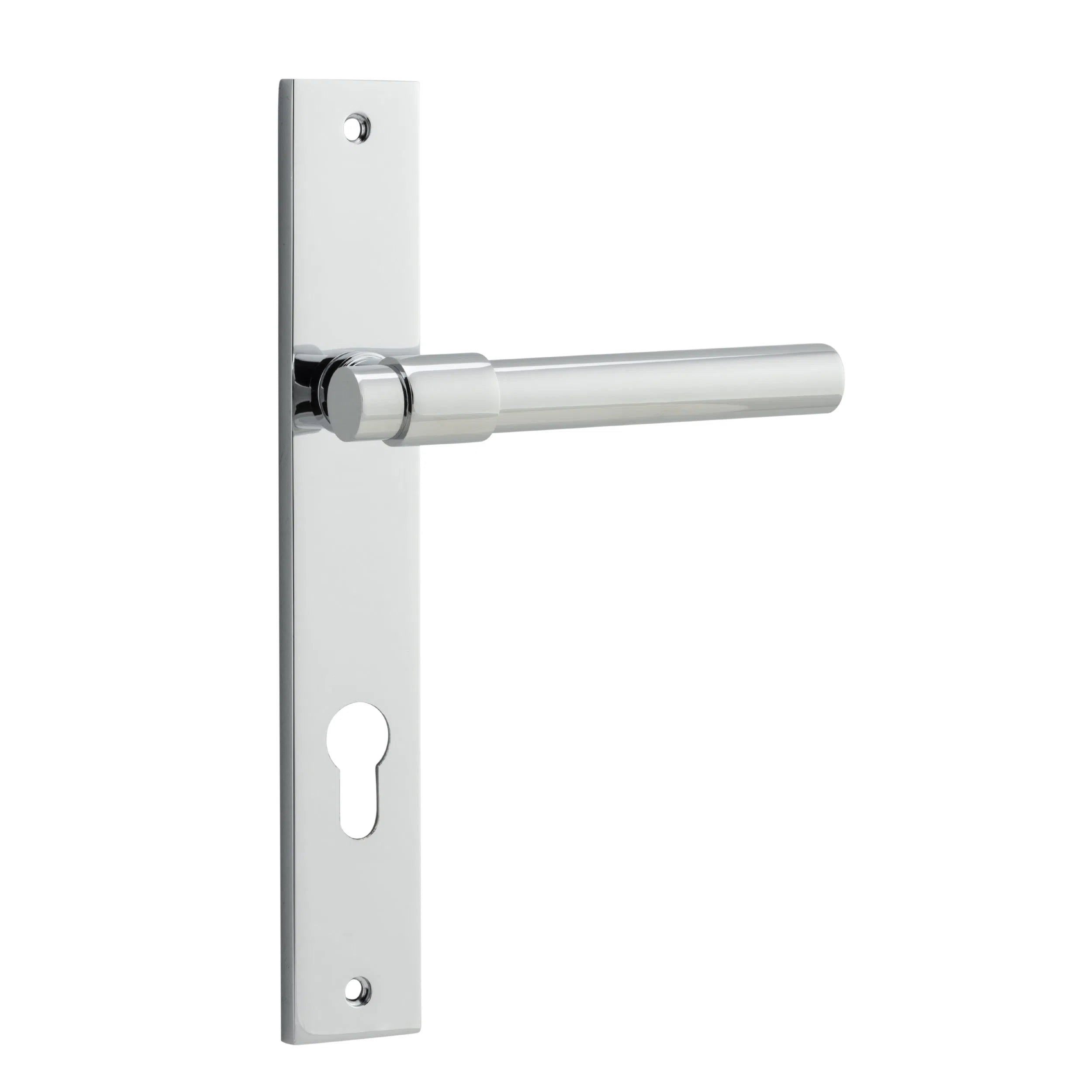 Iver Door Handle Helsinki Rectangular Euro Pair Polished Chrome