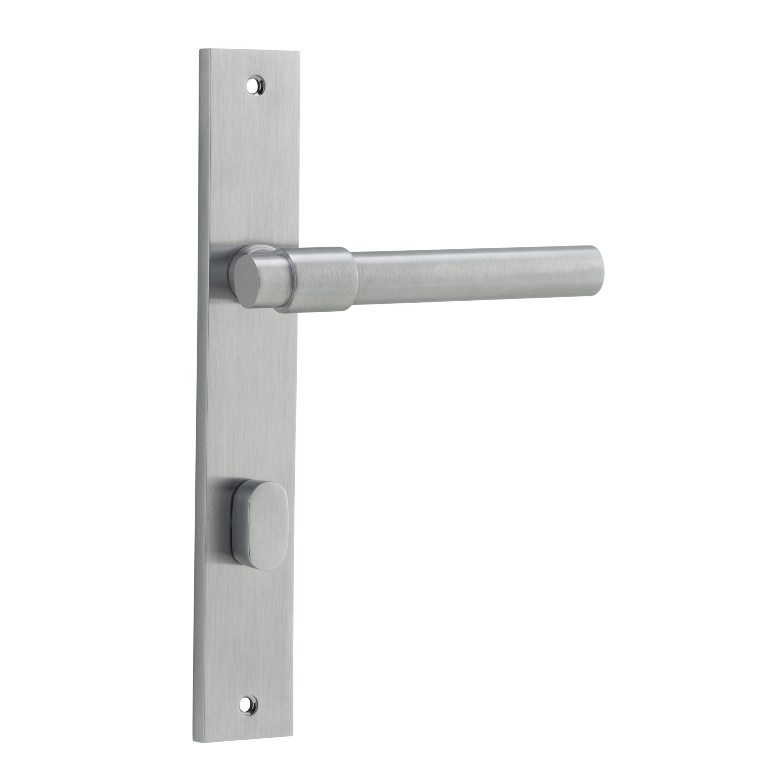 Iver Door Handle Helsinki Rectangular Privacy Pair Brushed Chrome