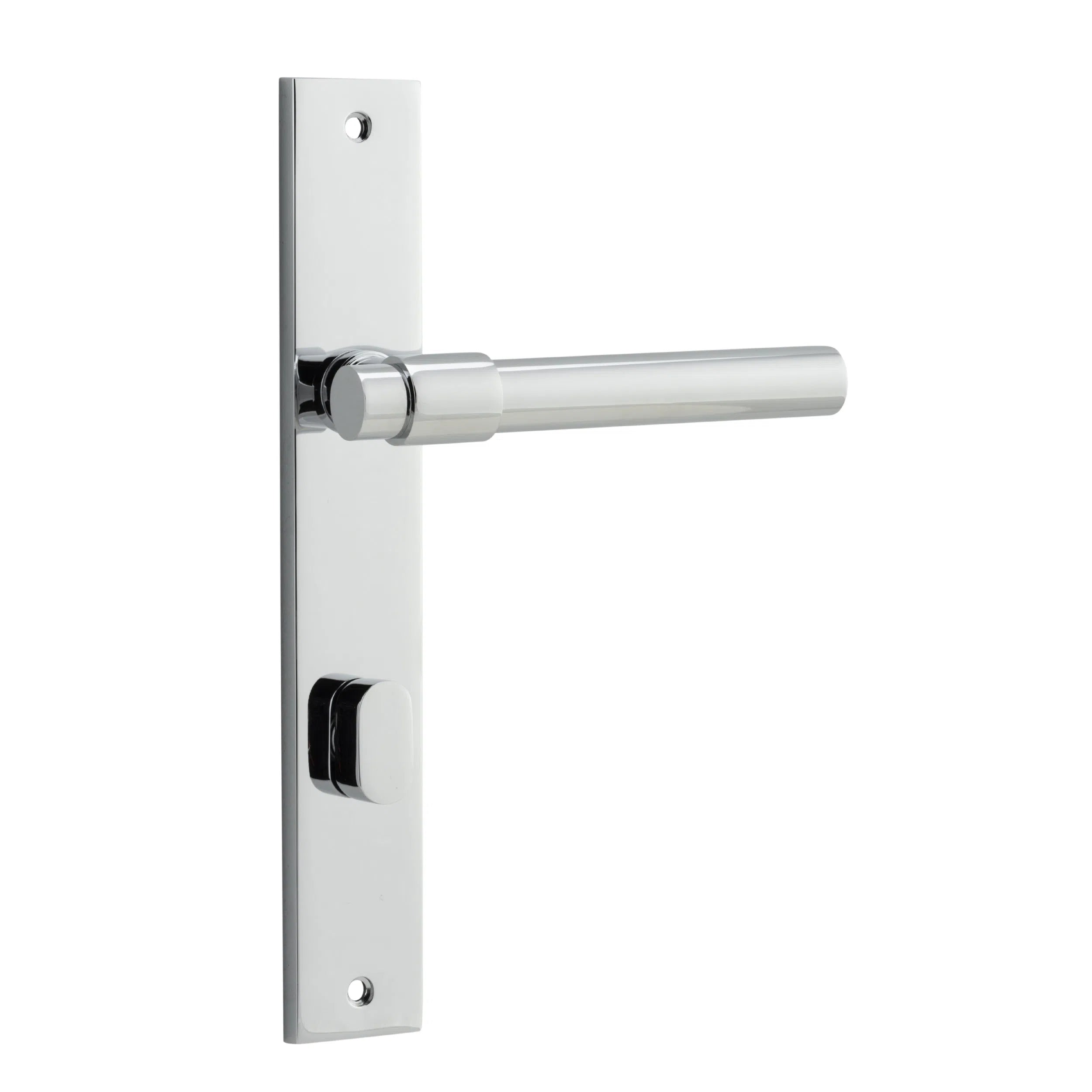 Iver Door Handle Helsinki Rectangular Privacy Pair Polished Chrome