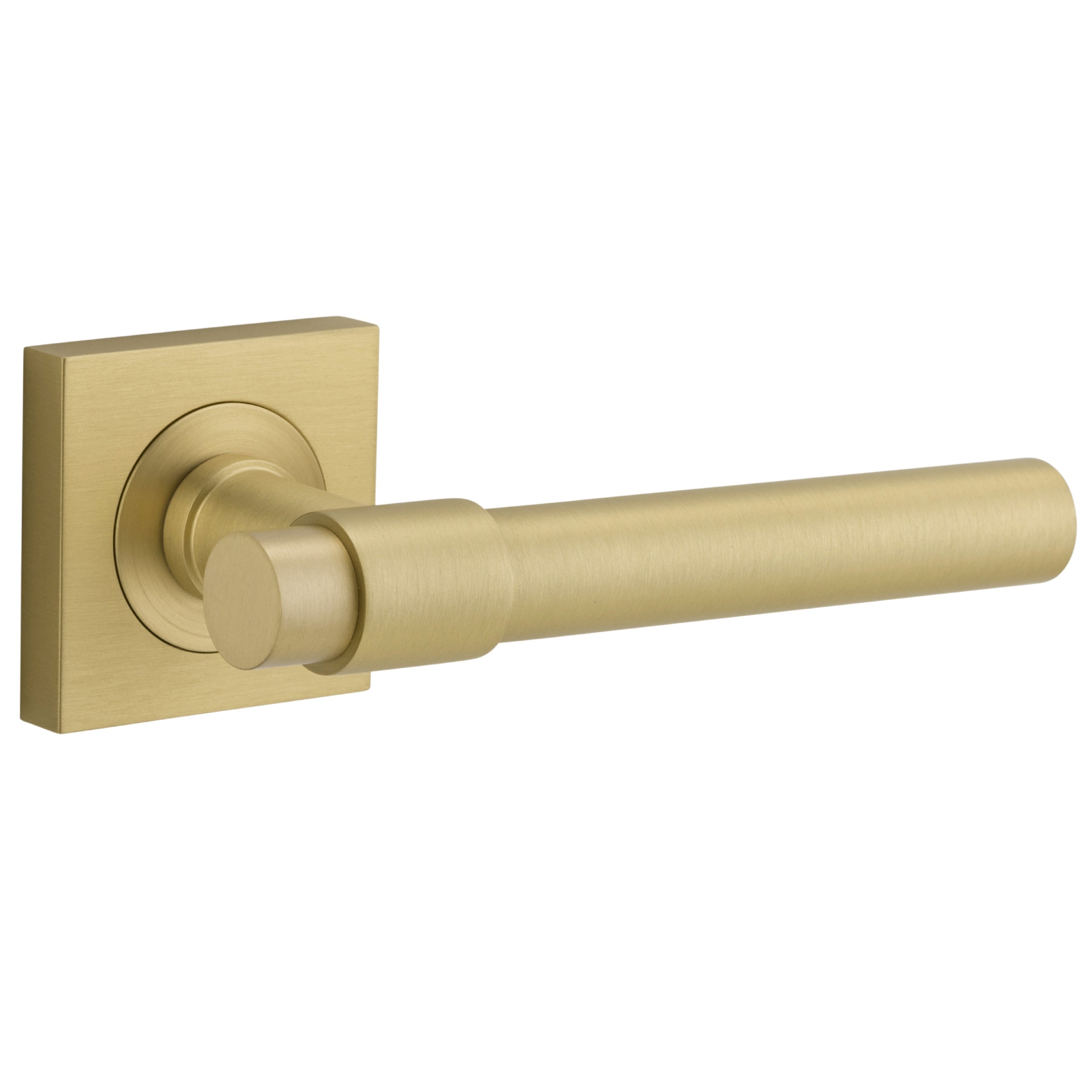 Iver Door Handle Helsinki Square Rose Brushed Gold PVD