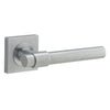 Iver Door Handle Helsinki Square Rose Pair Brushed Chrome