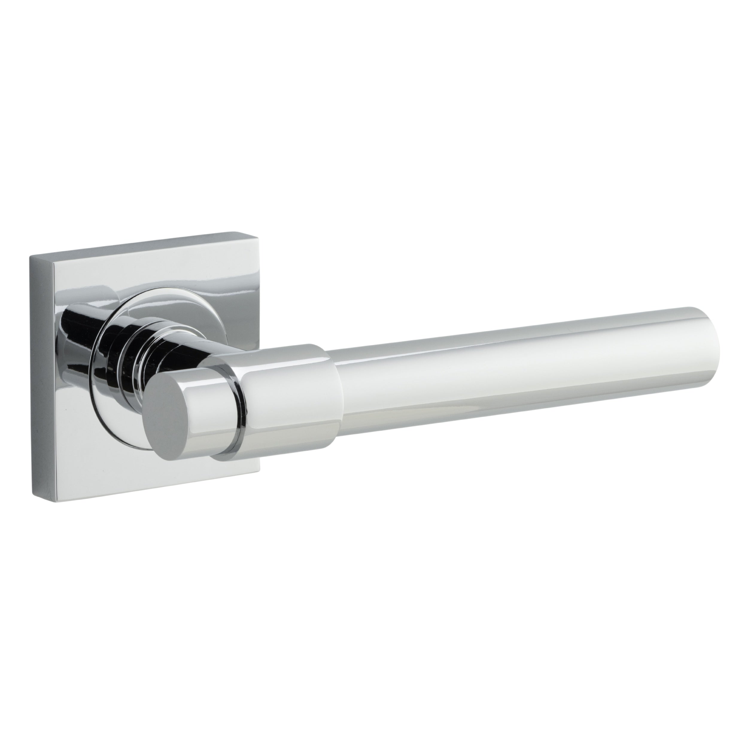 Iver Door Handle Helsinki Square Rose Pair Polished Chrome