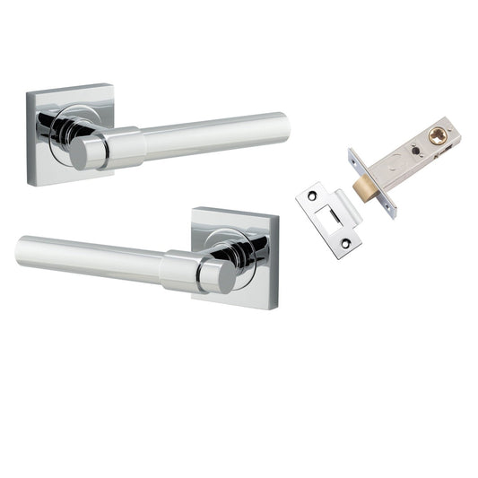 Iver Door Handle Helsinki Square Rose Polished Chrome Passage Kit
