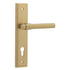 Iver Door Handle Helsinki Stepped Euro Pair Brushed Brass