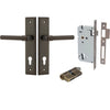 Iver Door Handle Helsinki Stepped Euro Pair Key/Key Signature Brass Entrance Kit
