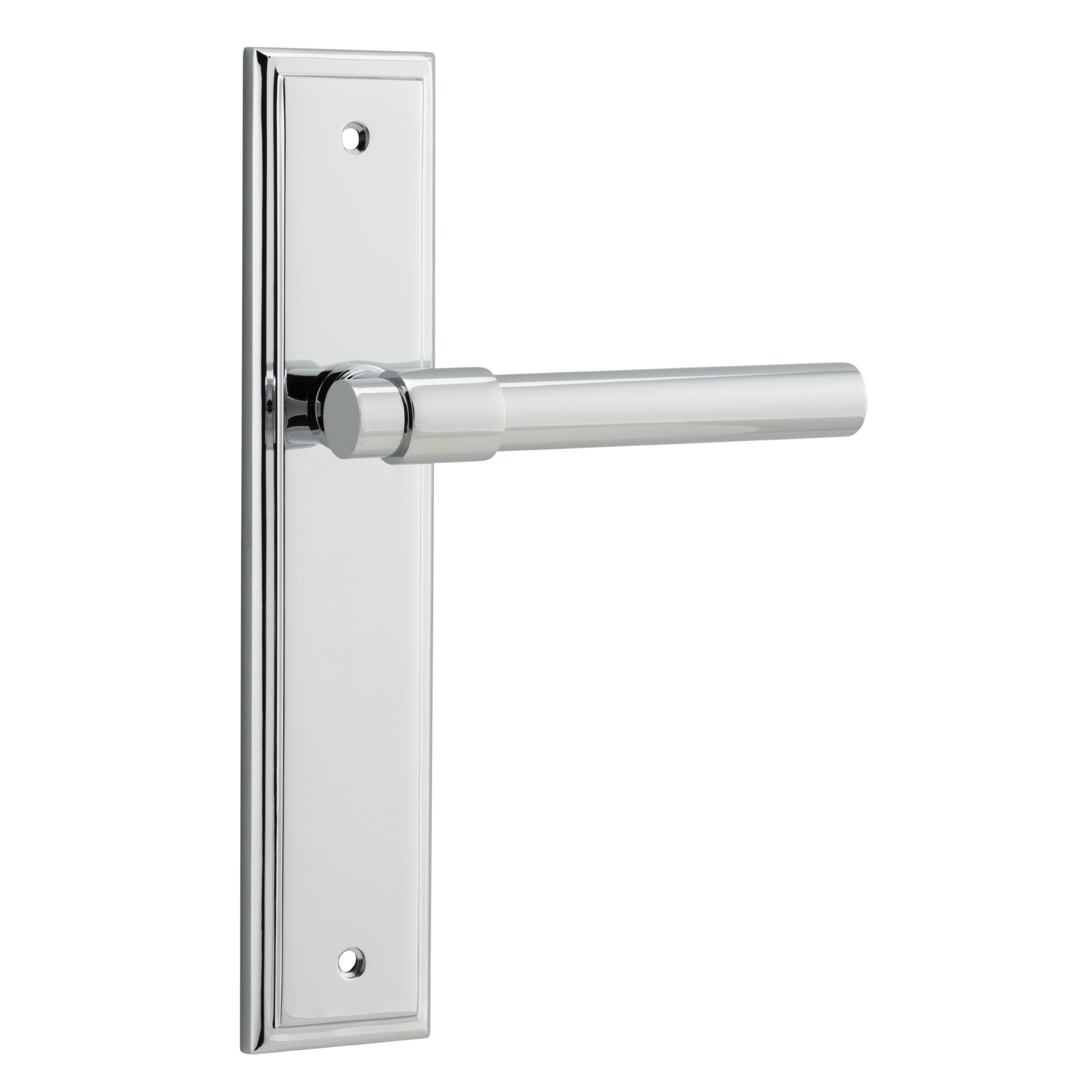 Iver Door Handle Helsinki Stepped Latch Pair Polished Chrome