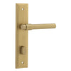 Iver Door Handle Helsinki Stepped Privacy Pair Brushed Brass