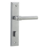 Iver Door Handle Helsinki Stepped Privacy Pair Brushed Chrome