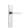 Iver Door Handle Osaka Chamfered Euro Pair Brushed Chrome