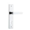 Iver Door Handle Osaka Chamfered Euro Pair Polished Chrome