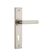 Iver Door Handle Osaka Chamfered Euro Pair Satin Nickel