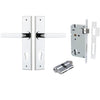 Iver Door Handle Osaka Chamfered Key/Key Polished Chrome Entrance Kit