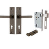 Iver Door Handle Osaka Chamfered Key/Thumb Signature Brass Entrance Kit