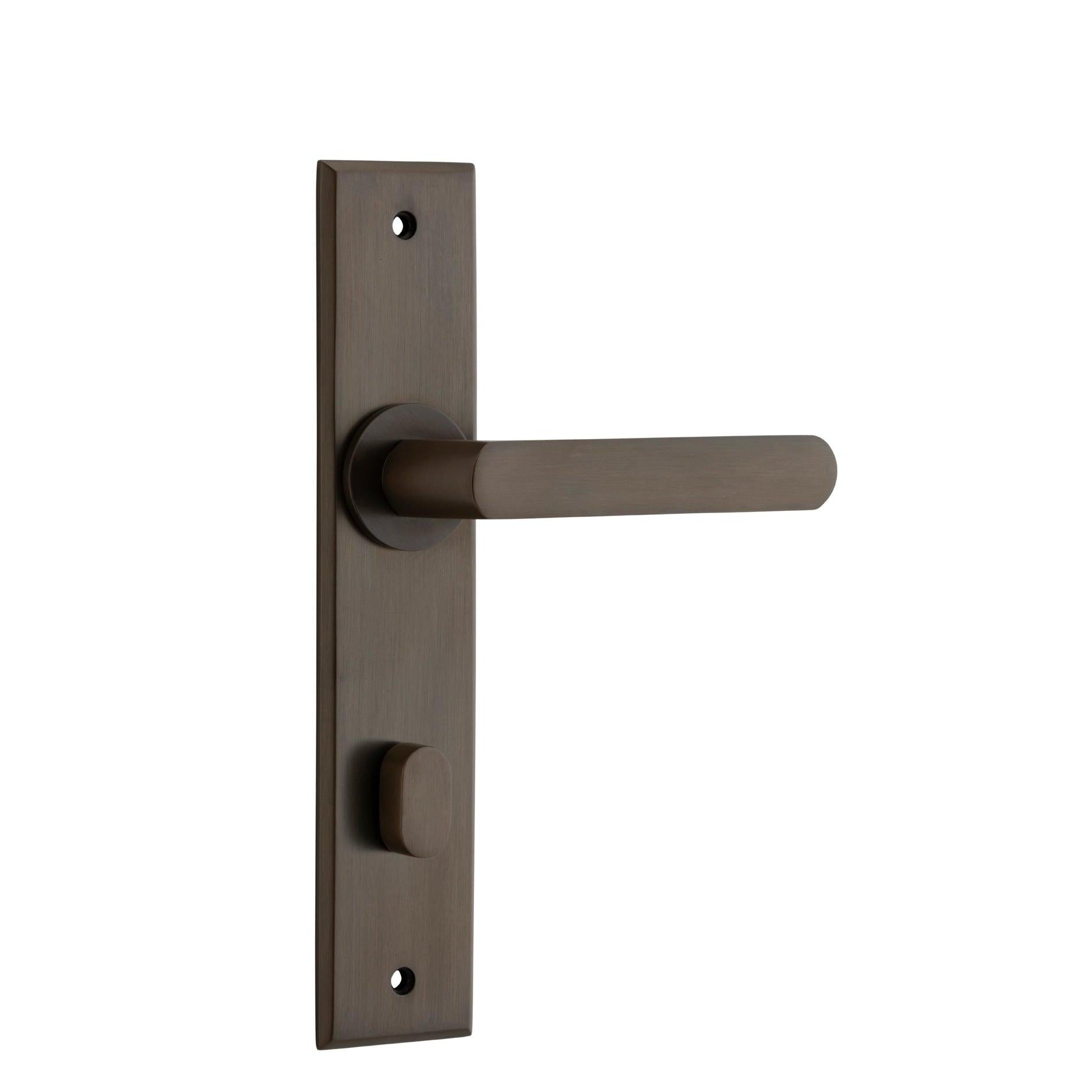 Iver Door Handle Osaka Chamfered Privacy Pair Signature Brass
