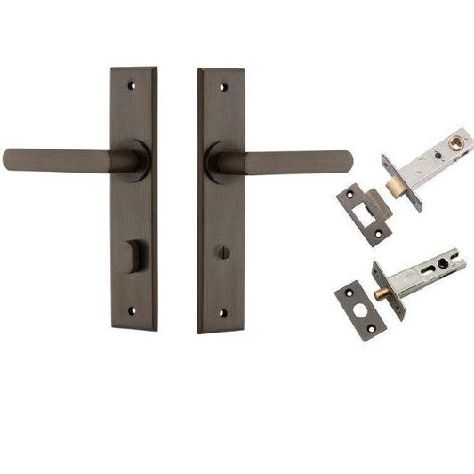 Iver Door Handle Osaka Chamfered Privacy Signature Brass Privacy Kit