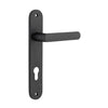 Iver Door Handle Osaka Oval Euro Pair Matt Black