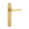 Iver Door Handle Osaka Oval Latch Pair Brushed Brass