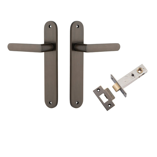 Iver Door Handle Osaka Oval Latch Pair Signature Brass Passage Kit