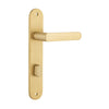 Iver Door Handle Osaka Oval Privacy Pair Brushed Brass