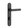 Iver Door Handle Osaka Oval Privacy Pair Matt Black